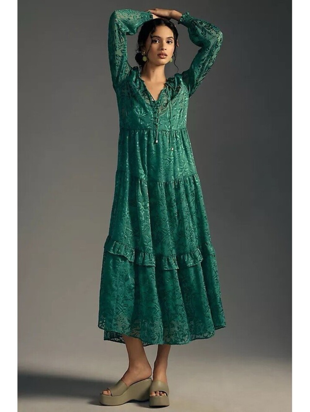 Anthropologie The Marais Maxi Dress: Satin-Burnout Edition